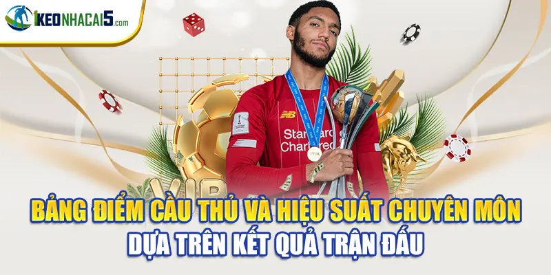 Bảng điểm cầu thủ và hiệu suất chuyên môn dựa trên kết quả trận đấu