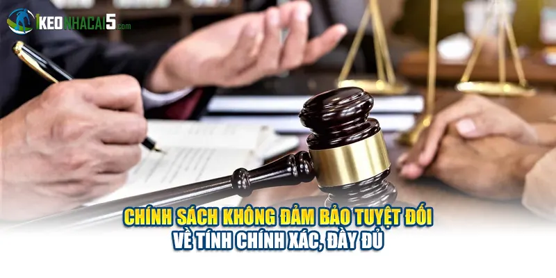 Chính sách không đảm bảo tuyệt đối về tính chính xác, đầy đủ