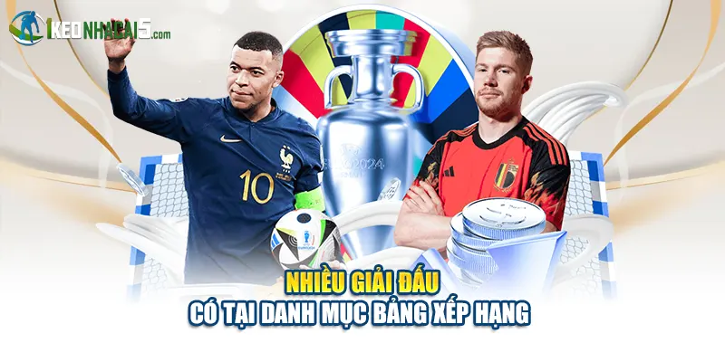 Nhiều giải đấu có tại danh mục bảng xếp hạng 