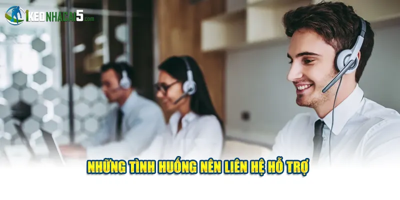 Những tình huống nên liên hệ hỗ trợ