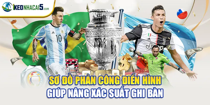 Sơ đồ phản công điển hình giúp nâng xác suất ghi bàn