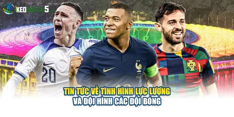 Tin tức về tình hình lực lượng và đội hình các đội bóng